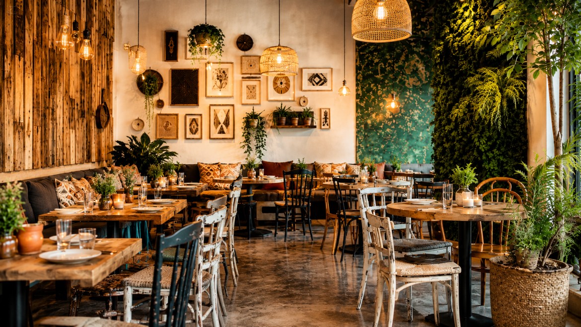 Budget-friendly restaurant interior design